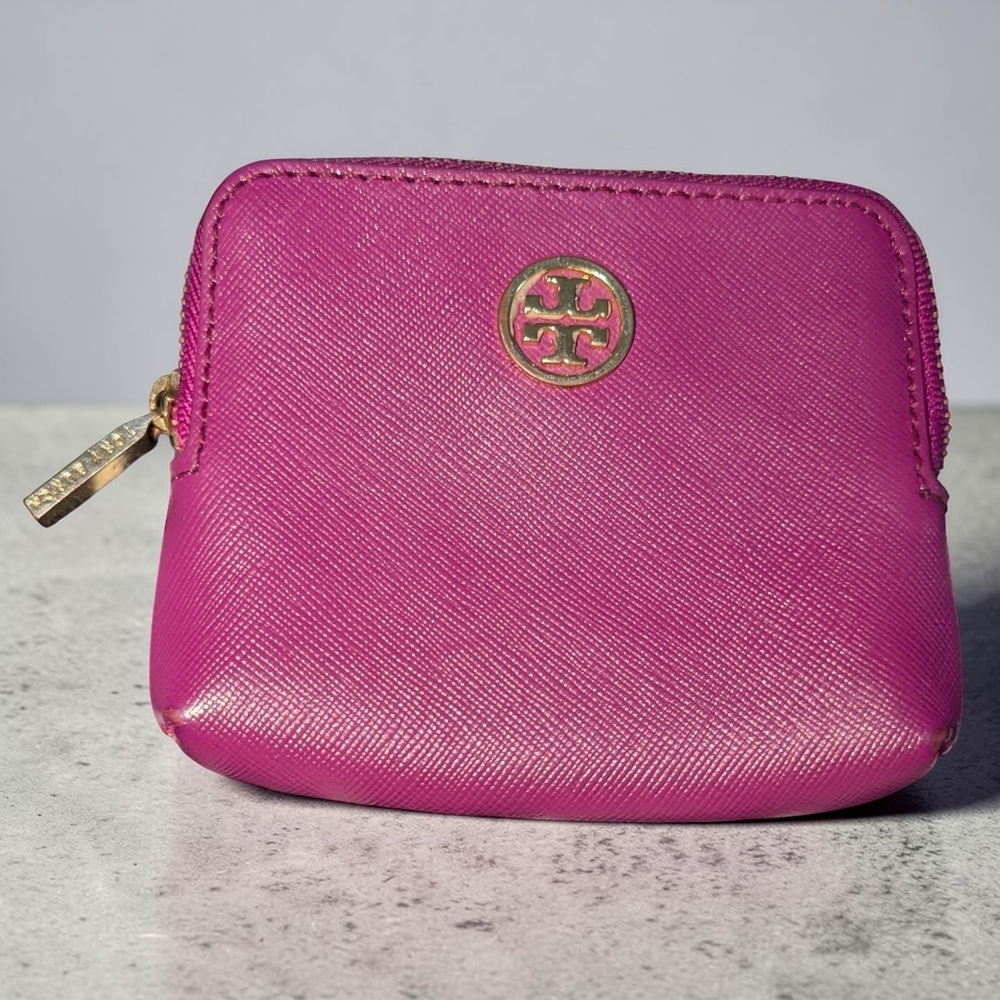 Tory Burch Pink Leather Coin Pouch - Picture 2 of 7